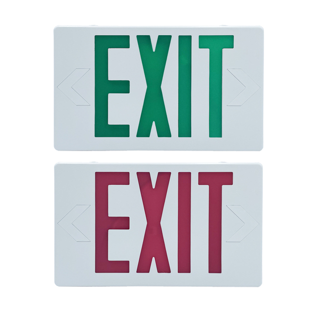 Rechargeable Plastic White Housing Exit Sign LED Emergency Light