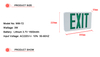 Rechargeable Plastic White Housing Exit Sign LED Emergency Light