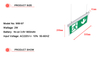 New CE And CB Rechargeable Ni-cd Battery Maintained Wall Mounted Emergency White LED Exit Sign Lights