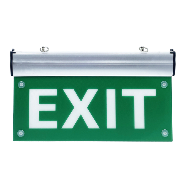 LED Rechargeable Pictogram Changeable Emergency Safety Aluminium Acrylic Exit Lamp
