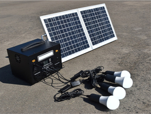 Outdoor Solar Power Station Solar Energy Storage Power Supply (1KW Inverter) 240ah / 300ah with Solar Bulb