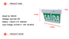 Cheaper New Acrylic with ABS Frame Rechargeable Maintained Wall Mounted Emergency White LED Exit Sign Lights