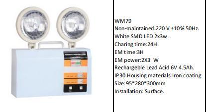 LED Emergency Twin-Head Light Metal Housing