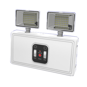 LED Emergency Rechargeable Battery 2X2.5W Twin Heads Lamp